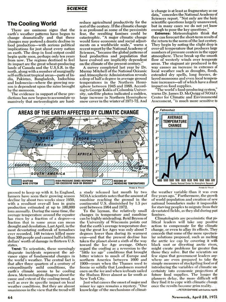Newsweek article on global cooling